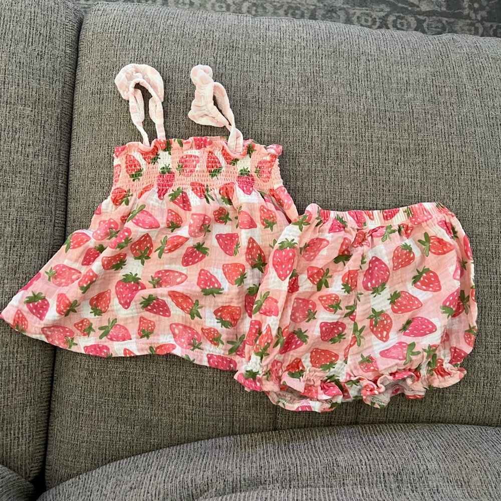 Toddler Girls Strawberry Outfit